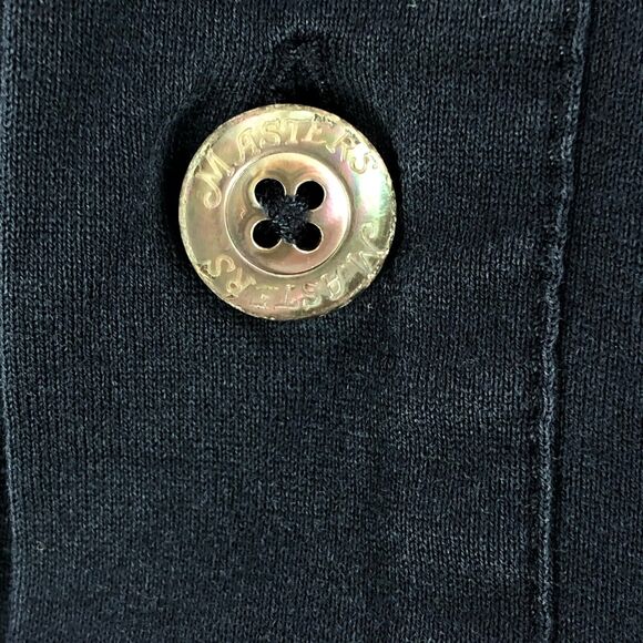 Masters Golf Mens Polo Large Navy Blue Short Sleeve Italy Clubhouse Collection - Picture 8 of 11